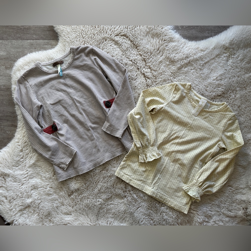 Kids' Matilda Jane Checkered and Polka Dot Tops Sz 4